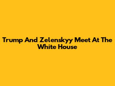 Trump And Zelenskyy Meet At The White House