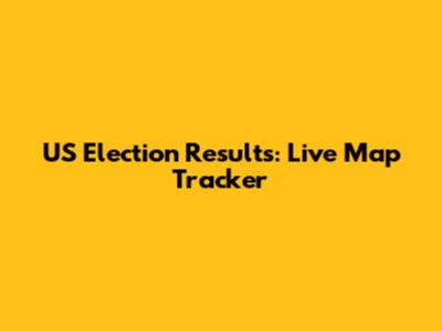 US Election Results: Live Map Tracker