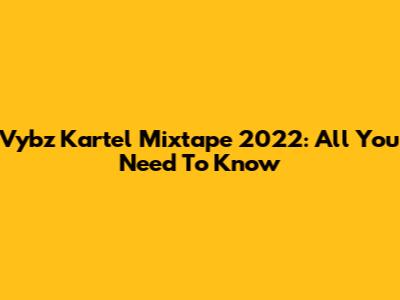 Vybz Kartel Mixtape 2022: All You Need To Know