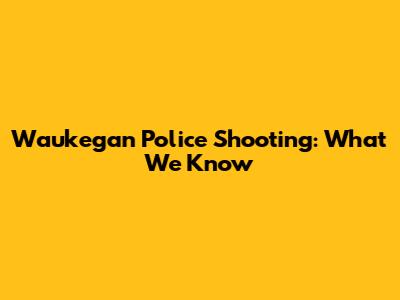 Waukegan Police Shooting: What We Know